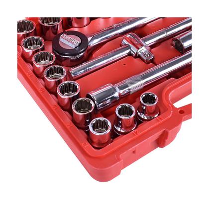 Imagem de Jogo de soquetes estriados d26 1/2" 8 a 32mm e acessórios com 22 peças