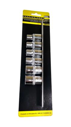 Imagem de Jogo De Soquetes Pito Torx Femea 1/2 Polegada 6 Peças Crv