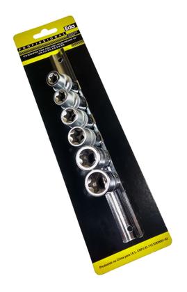 Imagem de Jogo De Soquetes Pito Torx Femea 1/2 Polegada 6 Peças Crv