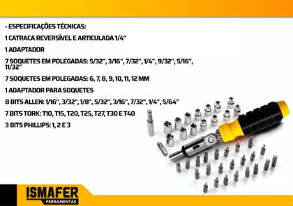 Jogo De Soquetes Sextavado C/ Chave Catraca 41pçs - Titanium Imagem de Jogo De Soquetes Sextavado C/ Chave Catraca 41pçs