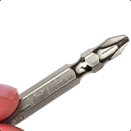 Imagem de Jogo De Soquetes Sextavado Imantado 12 Pç Milimetro Pol 1 4 Bits 110mm Ph2 Parafusadeira Furadeira