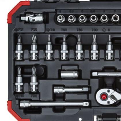 Imagem de Jogo de Soquetes Sextavados 1/4"" 4-13mm 33 Peças - 3300051 - GEDORE RED
