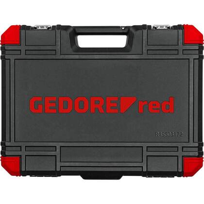 Imagem de Jogo de Soquetes Sextavados e Acessórios, Encaixe de 1/4", 3/8" e 1/2", 10,0 mm a 32,0 mm, com 172 Peças, R45603172, Gedore RED OstenVonder