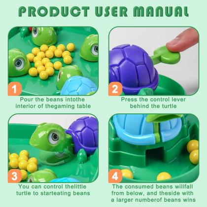 Imagem de Jogo de tabuleiro AIUAZA Hungry Turtle, jogo de tabuleiro Hungry Box, jogo de tabuleiro Turtle Eating Beans, brinquedos para festas e festas em família, brinquedos, jogos para 2 a 4 pessoas36 feijões
