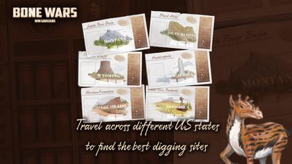 Imagem de Jogo De Tabuleiro Bone Wars Inglês Paleontologos Escavação Fosseis 200 Sleeve Mini Euro