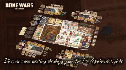 Imagem de Jogo De Tabuleiro Bone Wars Inglês Paleontologos Escavação Fosseis 200 Sleeve Mini Euro