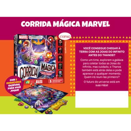 Imagem de Jogo de Tabuleiro Corrida Magica Marvel 5 Miniaturas Heróis