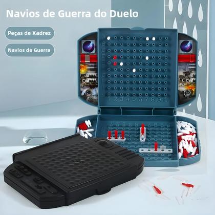 Imagem de Jogo De Tabuleiro De Batalha Naval Black Battleship Para Dois Jogadores, Jogo De Estratégia