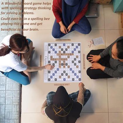 Imagem de Jogo de tabuleiro de palavras cruzadas Coolle Classic Scrabble 3+ Years