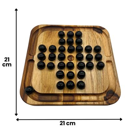 Imagem de Jogo De Tabuleiro Educativo Resta Um De Madeira decorativo- Le Requena