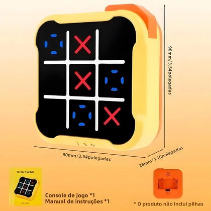 Imagem de Jogo De Tabuleiro Eletrônico Multifuncional Portátil Tic-Tac-Toe, Quebra-Cabeça Montessori, Conjunto