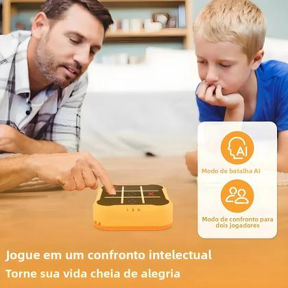 Imagem de Jogo De Tabuleiro Eletrônico Multifuncional Portátil Tic-Tac-Toe, Quebra-Cabeça Montessori, Conjunto