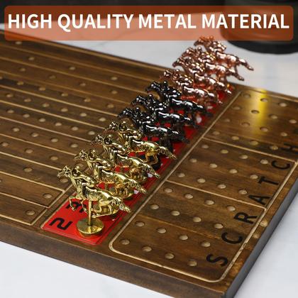 Jogo de Tabuleiro HOROW Finish Line Luxury Edition - Com Cavalos de Metal Imagem de Jogo de Tabuleiro HOROW Finish Line Luxury Edition - Com Cavalos de Metal