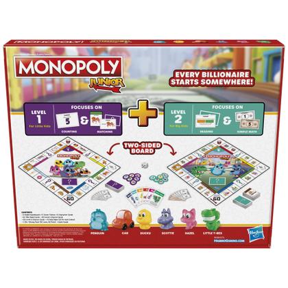 Imagem de Jogo de Tabuleiro Monopoly Junior Hasbro Gaming 2-Sided 2 Games 4+