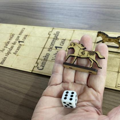 Imagem de Jogo De Tabuleiro Pista De Corrida De Cavalos Divertido Para Crianças Família Amigos Pista 96 cm