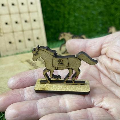 Imagem de Jogo De Tabuleiro Pista De Corrida De Cavalos Divertido Para Crianças Família Amigos Pista 96 cm