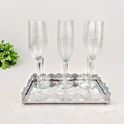 Imagem de Jogo De Taça Champanhe 6 Peças 4X27X16 Coliseu Transparente