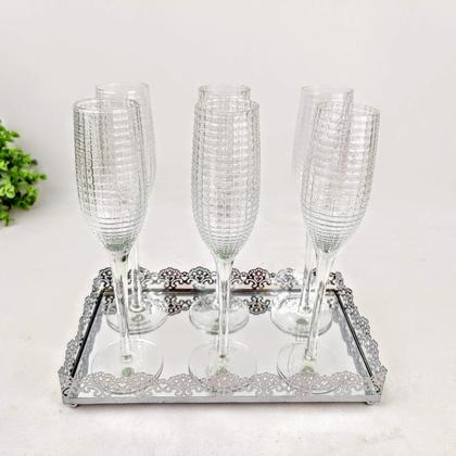 Imagem de Jogo De Taça Champanhe 6 Peças 4X27X16 Coliseu Transparente