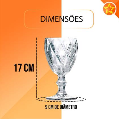 Imagem de Jogo de Taça de Vidro Diamond 340mL Wellmix
