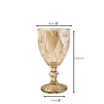 Imagem de Jogo de Taças 340ml Diamond Âmbar com 6 Peças