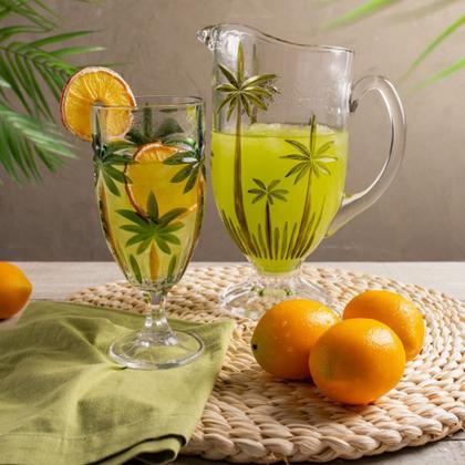 Imagem de Jogo de Taças,Copos e Jarra Cristal Palm Tree Wolff