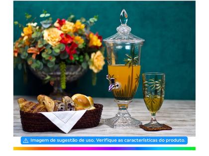 Imagem de Jogo de Taças de Cristal 450ml 6 Peças Wolff Palm Tree Handpaint