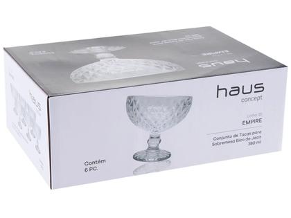 Imagem de Jogo de Taças  de Sobremesa de Vidro 380ml 6 Peças Haus Concept Bico de Jaca