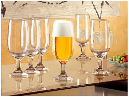Imagem de Jogo de Taças de Vidro para Cerveja 6 Peças 300ml Nadir Floripa