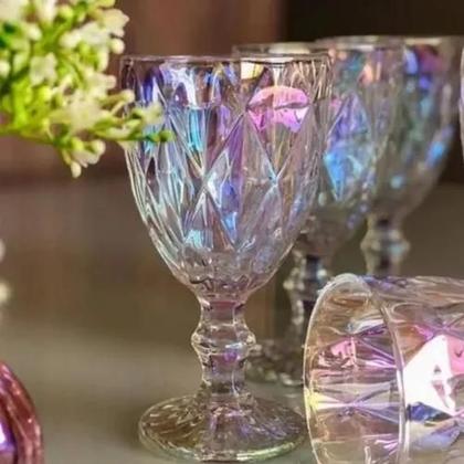Imagem de Jogo De Taças Diamante Cristal 6 Peças 340ml