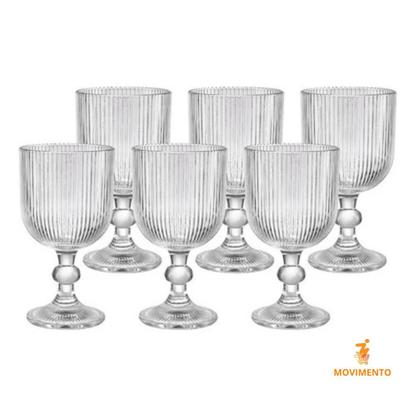 Imagem de Jogo De Taças Graffiato 370 Ml Com 6 Unidades De Vidro Transparente