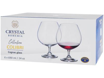 Imagem de Jogo de Taças para Conhaque Cristal 690ml 6 Peças Bohemia Gastro Brandy