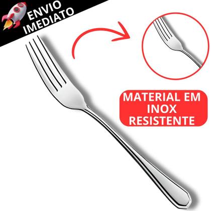 Imagem de Jogo de Talher Kit 160 Garfo e Faca Inox Jantar Refeição Restaurante Lanchonete Cozinha