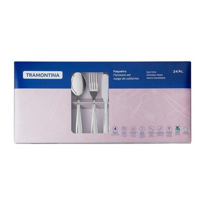 Imagem de Jogo de Talheres 24 Peças Tramontina Laguna 66906575 Inox
