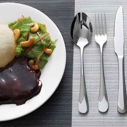 Imagem de Jogo de Talheres 54 Peças para Cozinha Aço Inoxidável Conjunto de Talheres Prime