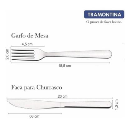 Imagem de Jogo De Talheres Búzios Aço 24 Pçs Inox Faqueiro Tramontina
