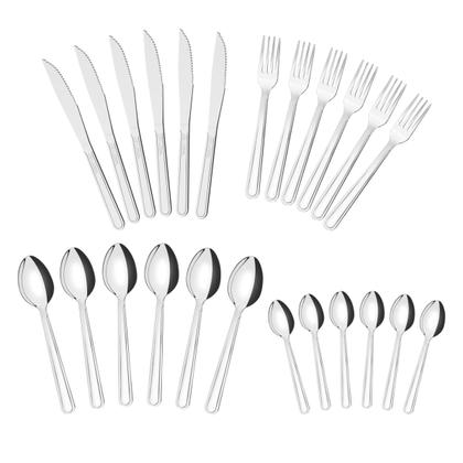 Imagem de Jogo De Talheres Colher Faca Garfo 24 Peças Inox Tramontina