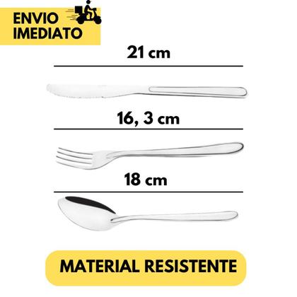 Imagem de Jogo de Talheres em Inox Faqueiro com 30 Peças sendo 10 Garfos 10 Colheres 10 Facas ideal para sua C