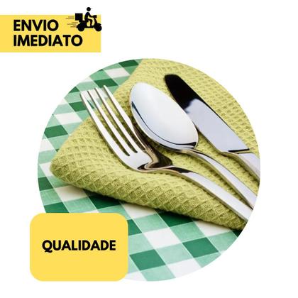 Imagem de Jogo de Talheres em Inox Faqueiro com 30 Peças sendo 10 Garfos 10 Colheres 10 Facas ideal para sua C