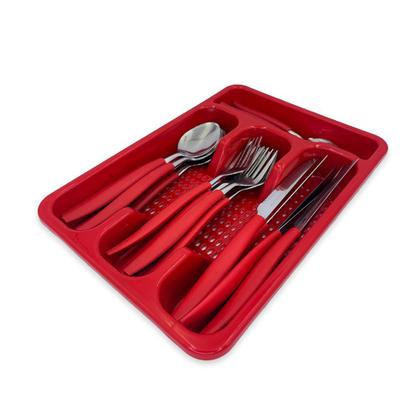 Imagem de Jogo de Talheres Faqueiro Aço Inox Com Gaveteiro