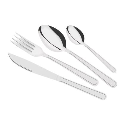 Imagem de Jogo De Talheres Tramontina Colher Faca Garfo 24 Peças Búzios Inox Tramontina