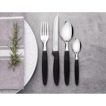 Imagem de Jogo de Talheres Tramontina Ipanema Faqueiro 24 Pçs com Pote  Aço Inox e Cabos de Polipropileno