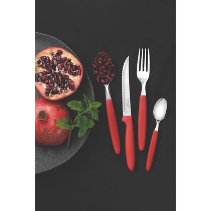 Imagem de Jogo de Talheres Tramontina Ipanema Faqueiro 24 Pçs com Pote  Aço Inox e Cabos de Polipropileno