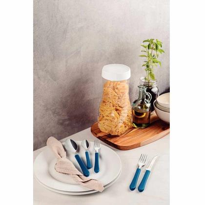 Imagem de Jogo de Talheres Tramontina Leme Faqueiro 20 pçs  Lâminas em Aço Inox e Cabos de Polipropileno