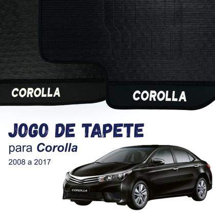 Imagem de Jogo de Tapete Compatível com Corolla 2008 2009 2010 2011 2012 2013 a 2017 Kit Automotivo