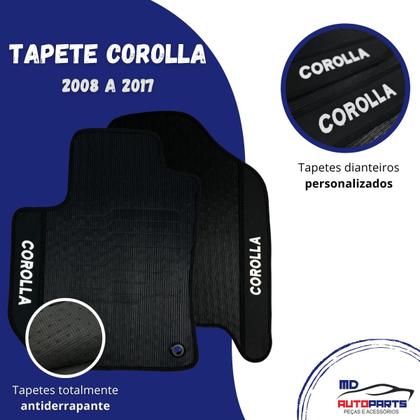 Imagem de Jogo de Tapete Compatível com Corolla 2008 2009 2010 2011 2012 2013 a 2017 Kit Automotivo