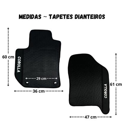 Imagem de Jogo de Tapete Compatível com Corolla 2008 2009 2010 2011 2012 2013 a 2017 Kit Automotivo