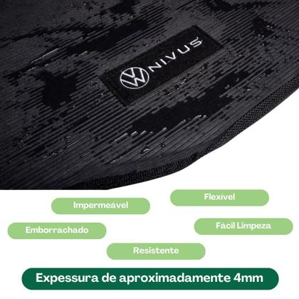 Imagem de Jogo de Tapetes P/ Nivus e Bandeja Flexível Emborrachado Impermeável Resistente À Água Sem Odor Pvc