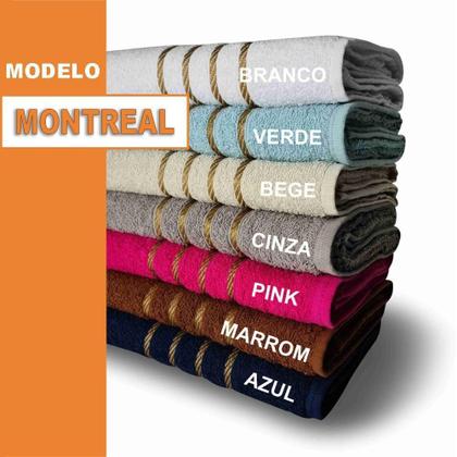 Imagem de Jogo De Toalha 2 Banho 2 Rosto 1 Piso - 5pçs Coleção Montreal 100% Algodão - Cinza
