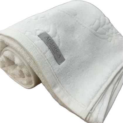 Imagem de Jogo de Toalha Banhão Gigante Atlântica Barra Veludo 100% Algodão Fio Penteado Alto Relevo