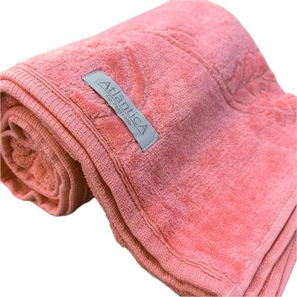 Imagem de Jogo de Toalha Banhão Gigante Atlântica Barra Veludo 100% Algodão Fio Penteado Alto Relevo